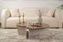 Nordure Mesa de Centro Orion Nogal y Blanco 90x30x60cm 85x35x30cm